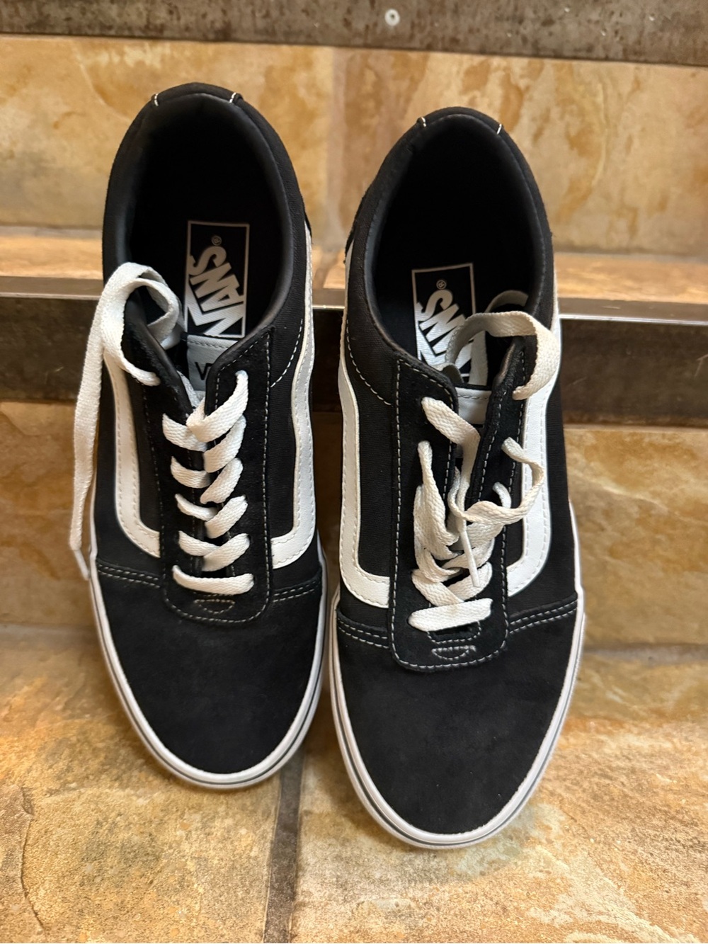 Vans Black and White Old Skool Skate Sneakers